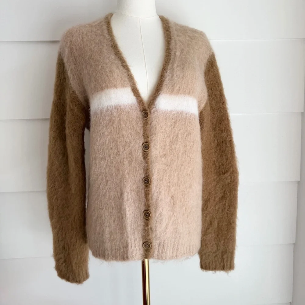 Maje Brushed Mohair Cardigan size 3/ US L
